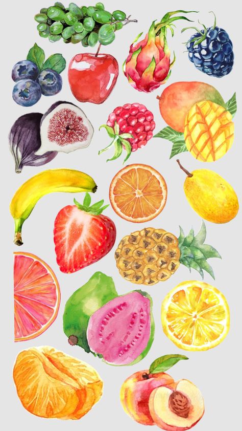 Fruit Pattern, Sticker Shop, Aesthetic Food, Fruit Salad, Phone Wallpaper, Salad, Graphic Design, Fruit, Pattern