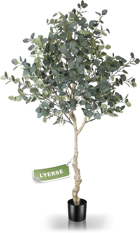 Eucalyptus Stems, Office House, Faux Eucalyptus, Fake Trees, House Living Room, Artificial Eucalyptus, Fiddle Leaf Fig Tree, Eucalyptus Tree, Faux Tree