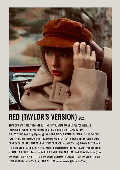 Taylor Swift Red Album, Taylor Swift Discography, Minimalist Music, Taylor Songs, Music Poster Ideas, Polaroid Poster, Music Poster Design, Taylor Swift Posters, Taylor Swift Red