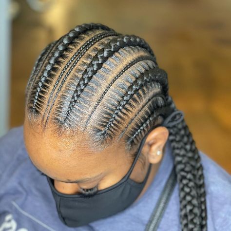 Simple Stitch Braids, Stiches Hairstyles, Design Stitch Braids, Stitch Braids With Design, Stitch Braids, Protective Styles, Ear Tattoo, Simple Design, Simple Designs