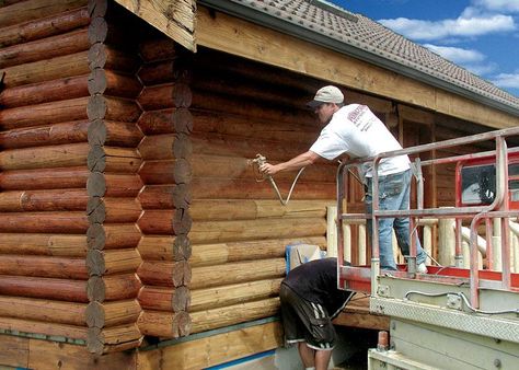 How To Update Log Cabin Interior, Exterior Log Cabin Colors, Log Cabin Stains Exterior, Interior Log Cabin Ideas, Cabin Stain Colors Exterior, Log Cabin Stain Colors Exterior, Cabin Colors Exterior, Log Houses Exterior, Log Cabin Exterior Paint Colors