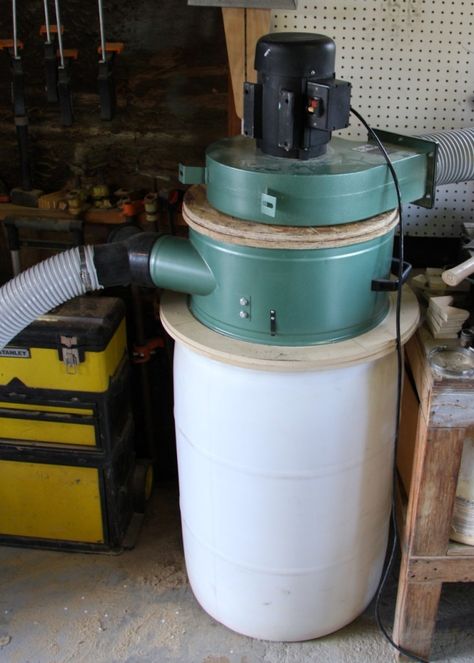 Making a Cyclone Chip Separator for a Dust Collector: 10 Steps (with Pictures) Dust Collector Diy, Officine In Garage, Shop Dust Collection, Modern Woodworking, Workshop Layout, Woodworking Shop Plans, Dust Collection System, Woodworking Shop Layout, Woodworking Shop Projects