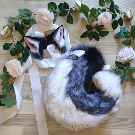 Puppy Ears And Tail, Husky Tail, Wolf Ears And Tail, Faux Fur Ears, Puppy Ears, Alaskan Husky, Wolf Ears, Ears And Tail, Pet Play