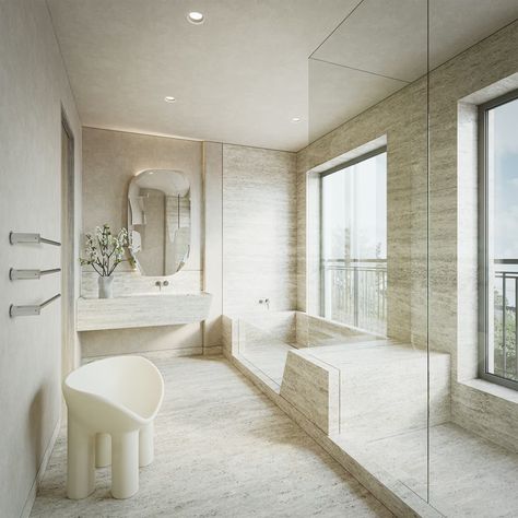 Vincenzo De Cotiis, Stone Vanity, Bathroom Layouts, Primary Bath, Bathroom Design Inspiration, Concrete House, Bedroom Decor Design, Eclectic Design, Interior Design Firm