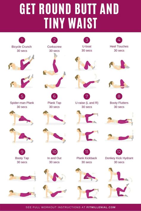 Hourglass Figure Workout, Workout Instructions, Hourglass Workout, Summer Body Workout Plan, Small Waist Workout, Summer Body Workouts, Workout For Women, Workout For Flat Stomach, Body Workout At Home