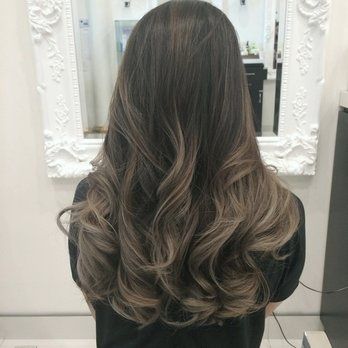 Ash balayage ombré Ash Gray Hair Color, Asian Balayage, Ashy Blonde Balayage, Ashy Balayage, Ash Hair, Blond Balayage, Pinterest Design, Balayage Hair Dark, Dark Hair With Highlights