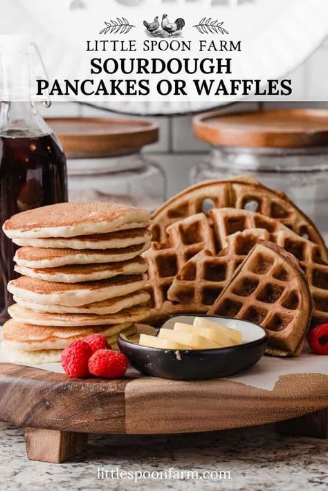 Sourdough Starter Pancakes, Sourdough Waffle Recipe, Sourdough Pancakes Recipe, Sourdough Waffles, Sourdough Starter Discard, Fluffy Buttermilk Pancakes, Overnight Recipes, Sourdough Starter Discard Recipe, Sourdough Pancakes