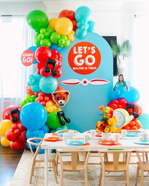 Let’s Go Major is Two! Danny Go! @dannygo_official Theme Birthday Party was a success. It couldn’t have come together as good as it did… | Instagram Danny Go Birthday Party Theme, Danny Go Birthday Party, Invitation Party Design, Dude Birthday Party, Birthday Party Themes For Boys, 3rd Birthday Boys, Party Themes For Boys, Birthday Themes For Boys, Birthday Party Theme Decorations