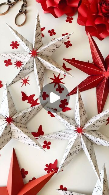 Floriona Fleischer on Instagram: "Christmas decorations don’t have to be expensive — just grab your favorite paper and make magic! 🌟

Have you tried to make these beautiful 3D stars?
———
#papercraft #christmasdecor #christmascrafts #diychristmas #makeitwithmichaels #floralflairtemplates #handmadeisbetter #craftymom #kidscrafts #christmascraft #paperstars #origami #christmascraftsforkids #craftoutlet #crafttherapy #handmadechristmas #craftnight #diycrafts" N Craft, Art N Craft, On Instagram, Instagram, Art