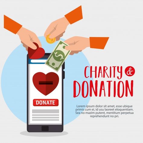 Online charity donation with smartphone | Free Vector #Freepik #freevector #money #internet #social #smartphone Charity Donation, Donate Money, Fundraising Campaign, Vector Online, Graphic Design Fun, Donate To Charity, Blog Website, Social Media Business, Go Fund Me