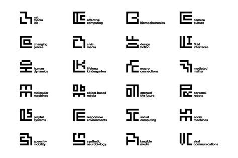 MIT Media Lab Identity | Modern Monochrome Branding Logo and Symbol Design… Michael Bierut, Visuell Identitet, Pentagram Design, Dynamic Logo, Lab Logo, Old Logo, Symbol Design, Design System, Design Lab