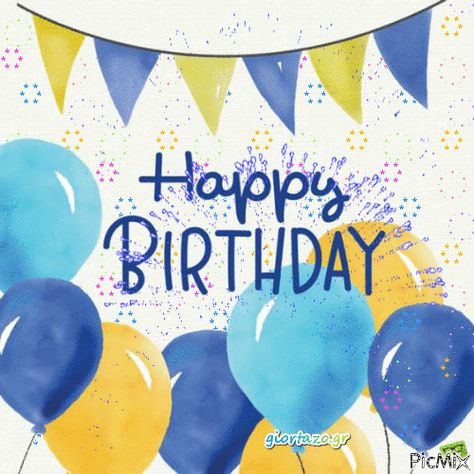 Best Birthday Images, Balloons Pictures, Quotes Friend, Happy Birthday Friendship, Happy Birthday Gif Images, Quote Birthday, Happy Birthday Gif, Birthday Wishes Gif, Happy Birthday Typography