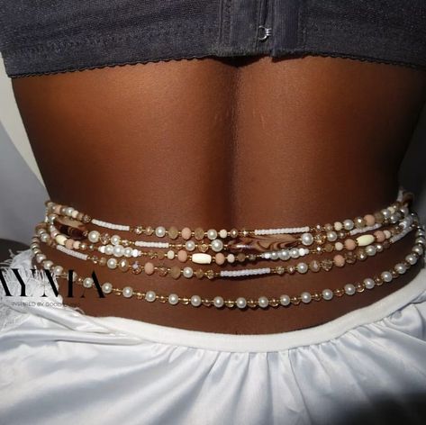 Belly Chain Black Women, Pearl Waist Beads, Yatch Week, Crystal Waist Beads, Hip Jewelry, Waist Beads African, Beads Waist, African Waist Beads, Twist Beads