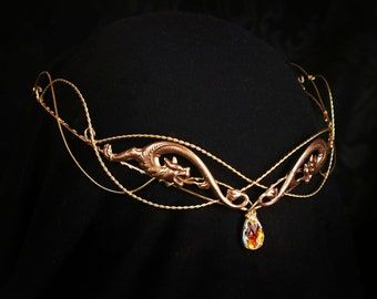 Circlet Crown Bone, Metal Circlet Crown, Opal Circlet Crown, Elven Crystal Crown, Midevil Crowns Queen, Gold Medieval Jewelry, Dragon Queen Crown, Golden Circlet Crown, Gold Circlet Crown