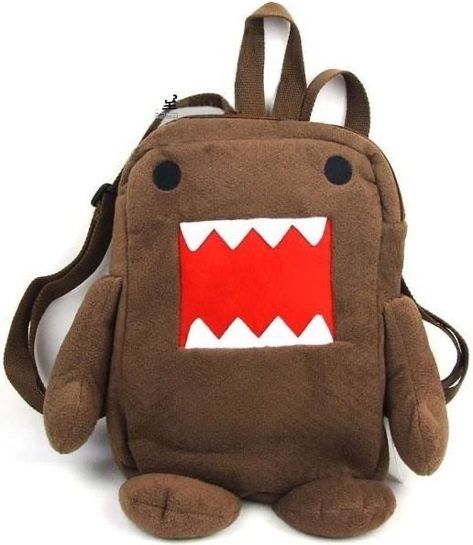 Baby School Bags, Aliexpress Finds, Domo Kun, Brown Backpack, Cartoon Backpack, Shoulder Bags For School, Plush Backpack, Scene Kids, Scene Emo