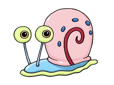 Gary Gary The Snail From Spongebob, Spongebob Gary, Draw So Cute, Gary The Snail, Drawings For Beginners, Simpsons Drawings, Drawing Instructions, Cartoon Drawing Tutorial, Drawing Tutorials For Beginners