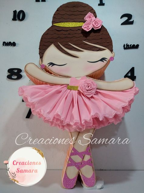 Piñata Bailarina de Ballet Ballerina Pinata, Ballerina Birthday Party Decorations, Ballerina Birthday Party, Piñata Ideas, Ballerina Birthday Parties, Tutu Party, Baby's 1st Birthday, Kindergarten Learning Activities, Ballerina Party