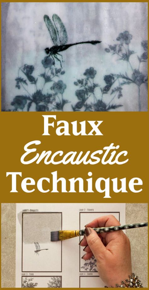 Faux Encaustic, Mixed Media Painting Techniques, Mixed Media Collage Artwork, Encaustic Art Tutorials, Encaustic Tutorial, Encaustic Painting Techniques, Encaustic Art Techniques, Metal Ruler, Draw Better