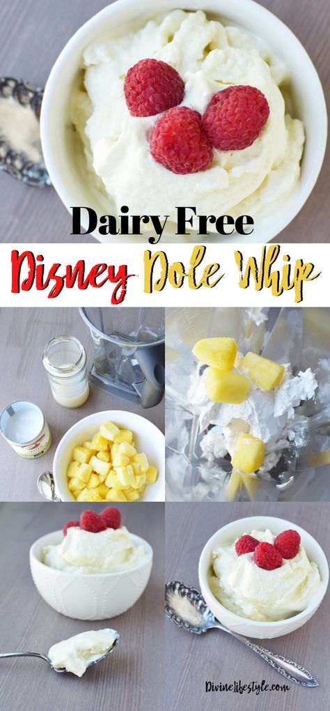 DIY Disney Dole Whip Dairy Free Recipe Divine Lifestyle Dairy Free Cool Whip Recipe, Dairy Free Jello Desserts, Dairy Free Summer Desserts, Dole Whip Disney Recipe, Disney Dole Whip, Pineapple Dole Whip, Dole Whip Recipe, Dairy Free Recipe, Dairy Free Recipes Dessert