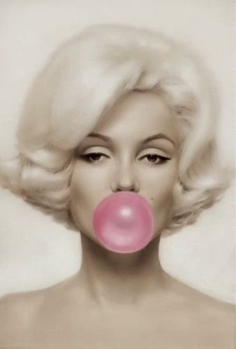 Party Bubblegum GIF - Party Bubblegum Marilyn GIFs Marilyn Monroe Bubble Gum, Hollywood Glamour Photography, Marilyn Monroe And Audrey Hepburn, Marilyn Monroe Artwork, Blowing Bubble Gum, Marilyn Monroe Portrait, Make A Gif, Marilyn Monroe Photos, Blowing Bubbles