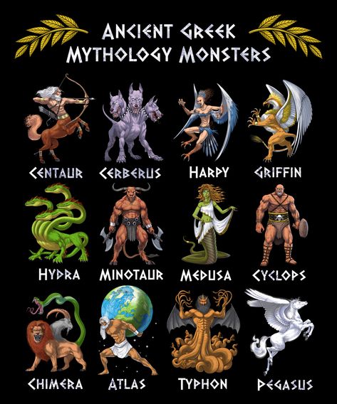 Greek Monsters Art, Greek Mythology Creatures Drawing, Horror Runway, Greek Mythology Monsters, Greek Mythology Creatures, Mythology Monsters, Greek Creatures, Monsters Design, Mythology Creatures