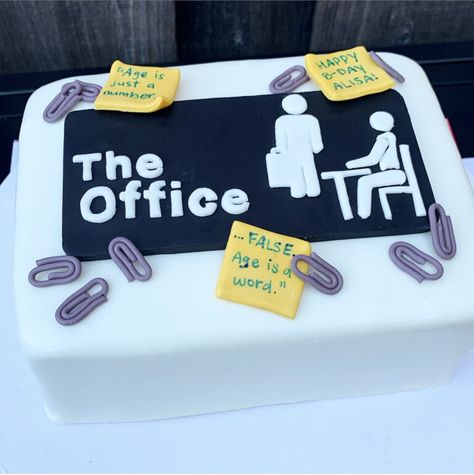 H Office Theme Cake, It Is Your Birthday The Office Cake, The Office Cake Ideas, The Office Themed Cake, The Office Cake, The Office Birthday Meme, Office Themed Party, Office Birthday Party, Kit Kat Bars