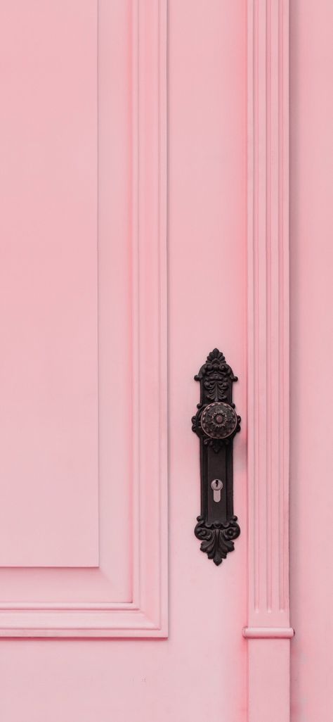 Pink Door Aesthetic, Door Wallpaper Iphone, Wallpaper Doors, Pink Ideas, Door Wallpaper, Door Colors, Gorgeous Doors, Pink Door, Pink Life