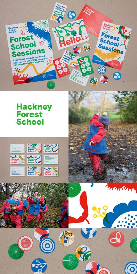 Forest School Branding, Preschool Graphic Design, Education Brand Identity, Preschool Branding, Educational Branding, Outdoors Branding, Science Template, Education Branding, Industry Branding