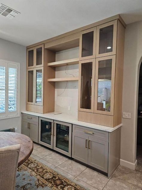 Built-ins & Cabinets — Champagne Taste Design Dinning Room Cabinet Built In, Built In Kitchen Buffet, Dining Room Cabinets Built In, Built In Buffet Cabinet, Built In Buffet Dining Room, Dining Room Built In Buffet, Dining Room Built In Cabinets, Built In Bar Cabinet, Built In Sideboard