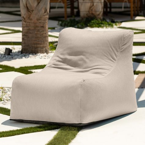 Jaxx Ponce Outdoor Bean Bag Chair - Weather Resistant Patio and Poolside Lounge Seating - Bed Bath & Beyond - 9371652 Patio Bean Bags, Inflatable Pool Movie Seating, Outdoor Bean Bag Lounger, Double Pool Lounger, Outdoor Bean Bag Chair, 45”l X20.5” Patio Slipcovers, Poolside Lounge, Outdoor Bean Bag, Bag Chair