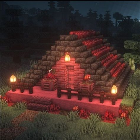 Nether House, Minecraft Ideas To Build, Cool Minecraft Ideas, Minecraft Halloween, Mc Build Ideas, Games Minecraft, Minecraft Cottage, Minecraft Things, Minecraft Plans