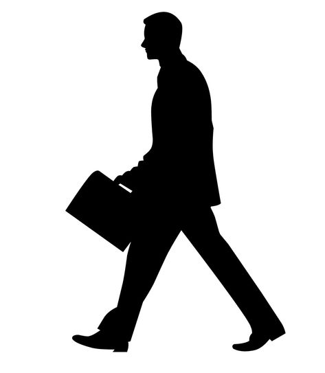 Man Working Illustration, Man Walking Silhouette, Business Man Illustration, Walking Silhouette, Silhouette Head, Man Silhouette, Natural Recipes, Office Men, Car Silhouette