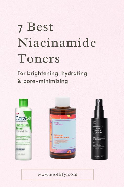 7 Best Niacinamide Toner To Brighten & Hydrate Your Skin Best Toners For Combination Skin, Dry Skin Face Routine, Best Toner For Combination Skin, Drugstore Toner, Toner For Acne Prone Skin, Best Drugstore Toner, Niacinamide Toner, Dry Acne Prone Skin, Skin Hacks