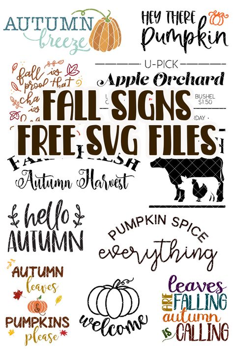 Free Svg Cricut, Fall Crafting, Christmas Fonts Free, Cricut Svg Files Free, Fun List, Cricut Explore Projects, Cricut Svg Files, Fall Sign, Sign Making