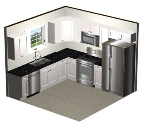 13 L Shaped Kitchen Layout Options For A Great Home #kche # 51E Small L Shape Kitchen Design, L Shaped Kitchen Interior, L Shaped Kitchen Cabinets, L Shape Kitchen Design, L Shape Kitchen Layout, Small L Shaped Kitchens, L Shaped Kitchen Designs, 10x10 Kitchen, Cost Of Kitchen Cabinets