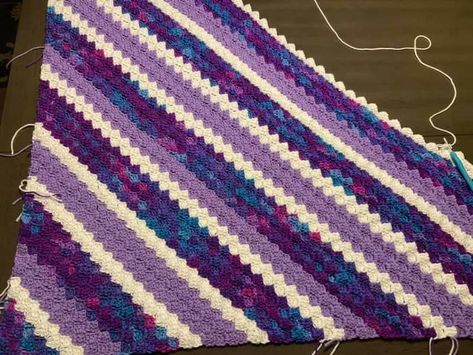 Blue And Purple Crochet Blanket, Purple Crochet Blanket, Purple Crochet, Butter Pie, Blue And Pink, Pie Recipes, Crochet Projects, Crochet Blanket, Knit Crochet