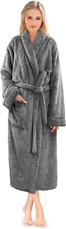 Womens Plush Soft Robe Fluffy, Warm, Fleece Sherpa Shaggy Bathrobe Soft Robes, Sleep Clothes, Hooded Robe, Cardigan Crop Top, Sleepwear Sets, Womens Robes, Loungewear Set, Womens Fleece, Pajama Set Women