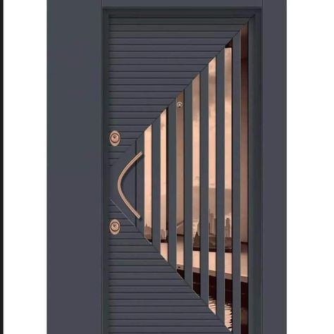 Modern doors can be equipped with smart features like keyless entry, security cameras, and intercom systems, adding both style and functionality Main Safty Door Design Entrance, Safety Door Design Entrance Steel, Flat Safety Door Design, Safty Door Design Front Entry Steel, Safety Door Design Entrance Modern For Flat, Safty Door Design Front Entry, Flat Entry Door Design, Safety Door Design Entrance Grill, Flat Main Door Design Entrance