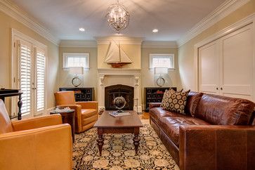 Small Traditional Living Room, Leather Furniture Decor, Leather Sofa Design, Brown Leather Sofa Living Room, Mismatched Living Room Furniture, Brown And Cream Living Room, Sofa Design Ideas, Brown Leather Furniture, Brown And Blue Living Room