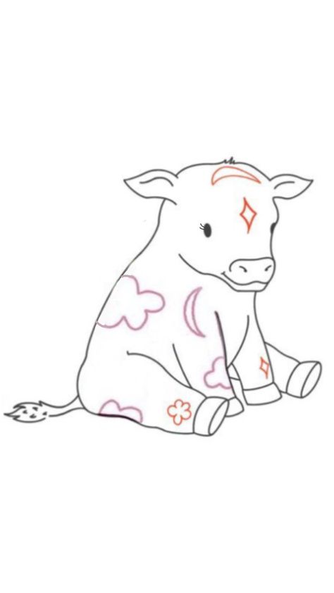 Cow Skull Outline Tattoo, Minimalistic Cow Tattoo, Pink Cow Tattoo, Heart Cow Tattoo, Space Cow Tattoo, Cow Tattoo Minimalist, Minimalist Cow Tattoo, Cow Tattoo Small Simple, Strawberry Cow Tattoo