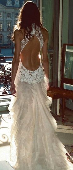 New Cymbeline Wedding Gowns at Mary Me Bridal... Samantha Wedding, Events Planning, Open Back Wedding, Open Back Wedding Dress, Back Wedding Dress, Chanel Couture, Backless Wedding, Bohol, Wedding Pins