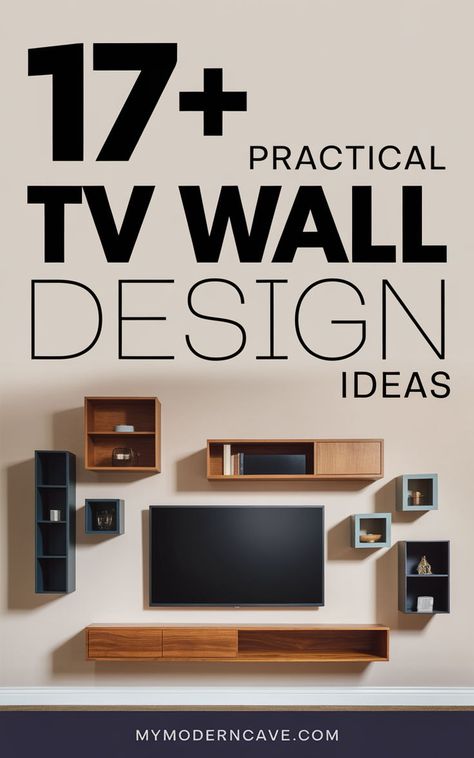 Enhance your living room with these 17+ beautiful TV wall design ideas that blend functionality with aesthetics. From sleek modern panels and built-in shelving to rustic wood accents and creative wall mounts, these ideas cater to every style. Discover how to create a focal point with accent walls, LED lighting, or artwork that complements your TV. Perfect for small apartments or spacious homes, these designs turn your TV wall into a stylish and organized space. Wall Mounted Tv Styling, Living Room Tv Cabinet Ideas, Wood Accent Tv Wall Living Rooms, Tv Mantel Ideas, Tv Wall Design For Small Living Room, Tv Mounted On The Wall In Living Room Decorating, Tv Wall Design With Floating Shelves, Tv Wall Mount Ideas Bedroom Small Spaces, Tv Wall Design Minimal