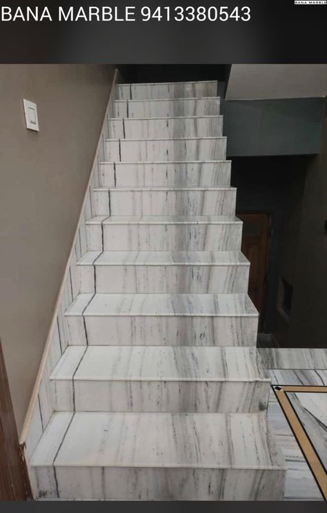 Get Makrana marble in Makrana at our store. We are the best Makrana marble dealer, manufacturer and exporter in India and known for high quality. Porch Pop Design In India, Makrana Marble Flooring Design, Floor Pattern Design, Marble Flooring Design, Center Table Living Room, White Stairs, Staircase Design Modern, Stair Design, Floor Pattern