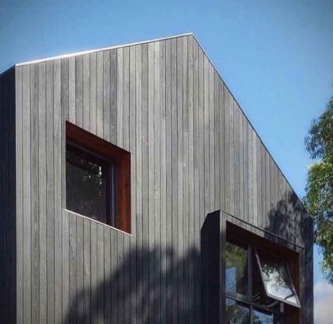 External Charred Timber Cladding - Timber Wall Cladding Black Wood Cladding, Wooden Cladding Exterior, Timber Exterior, Wood Cladding Exterior, Modern Cabins, Wood Siding Exterior, Wooden Cladding, Timber Battens, Wood Facade