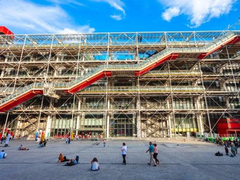 Follow in the footsteps of Marie-Antoinette in Paris - The Good Life France Art Galleries Architecture, Centre Pompidou Paris, Richard Rogers, Rogers Centre, Philip Johnson, Medieval Houses, Renzo Piano, Architectural Section, Centre Pompidou