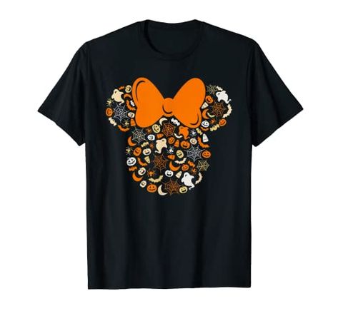 Disney Halloween Shirts, Mouse Icon, Minnie Mouse Halloween, Halloween Disney, Minnie Mouse Shirts, Pumpkin Spider, Scary Halloween Party, Novelty Clothing, Ghost Pumpkin