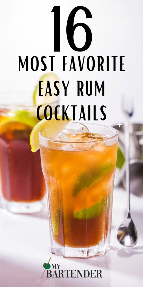 Sailor Jerry Rum Recipes Cocktails, Mixed Drinks With Spiced Rum, Bumbu Rum Cocktails Recipes, Easy Rum Cocktails Recipes, 151 Rum Drinks Recipes, Mixed Rum Drinks, Simple Rum Cocktail Recipes, Classic Rum Cocktails, Rum Alcoholic Drinks