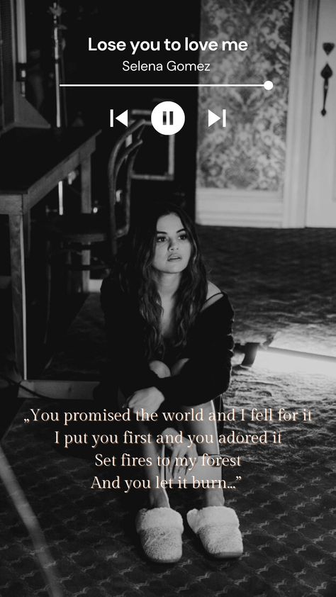 Loose You To Love Me, Lose You To Love Me Selena, Selena Gomez Lose You To Love Me, Lose You To Love Me, Selena Gomez Songs Lyrics, Selena Lyrics, Selena Gomez Music, Singer Quote, Selena Gomez Album