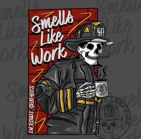 Firefighter Skeleton, Firefighter Decals, Turnout Gear, Firefighter Art, Firefighter Emt, Fire Life, Traditional Tattoo Art, Fire Art, Fire Apparatus