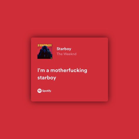 #lyrics #spotifylyrics #lyricaesthetic #spotify #theweeknd Starboy Spotify Lyrics, Starboy The Weeknd Lyrics, Starboy Lyrics, The Weeknd Album Cover, The Weeknd Albums, Music Recs, The Weeknd Songs, Starboy The Weeknd, Rap Album Covers